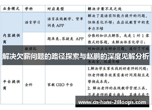 解决欠薪问题的路径探索与赵鹏的深度见解分析